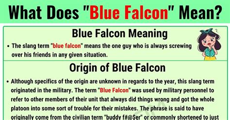 blue falcon meaning slang.